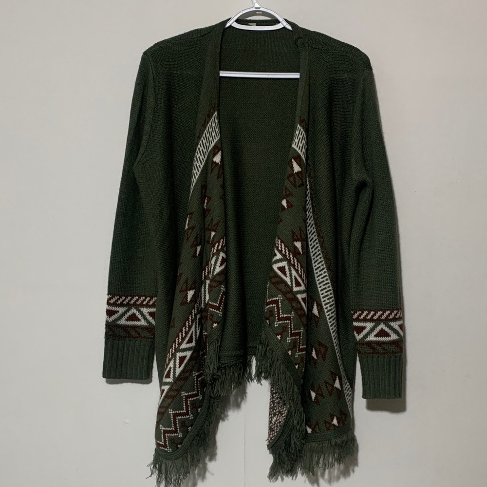 boho Aztec Patterned Women's Knit Cardigan